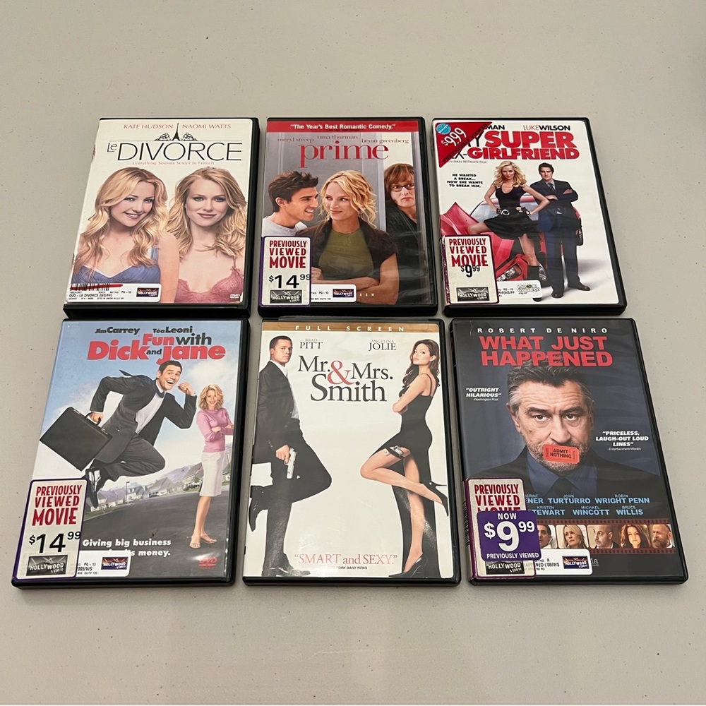 6 Movies Rom Com, Drama, Action DVD Bundle
